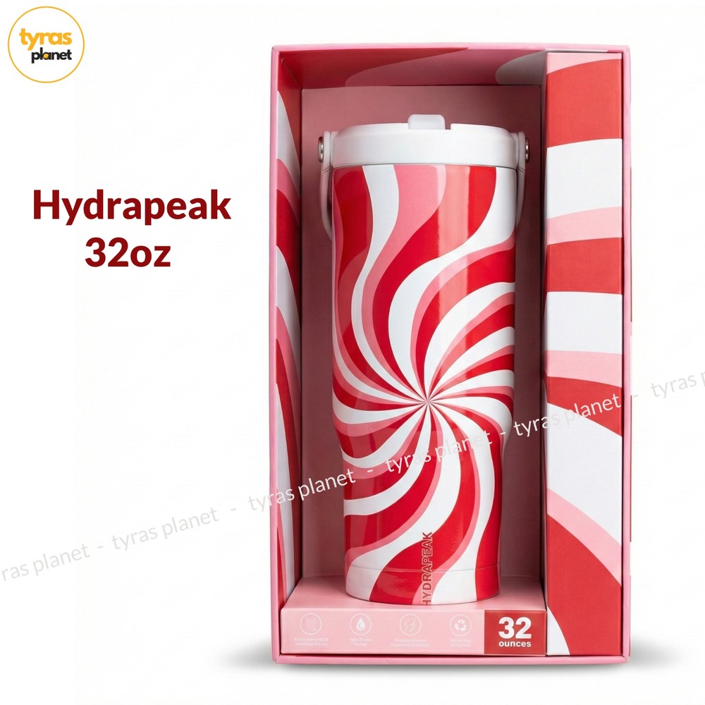 Hydrapeak 32oz Stainless Steel Insulated Christmas Tumbler Candy Cane HP-PBX25